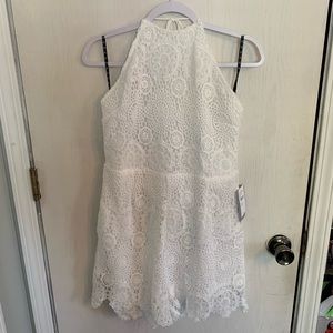 Nordstrom Halter top Lace Romper NWT